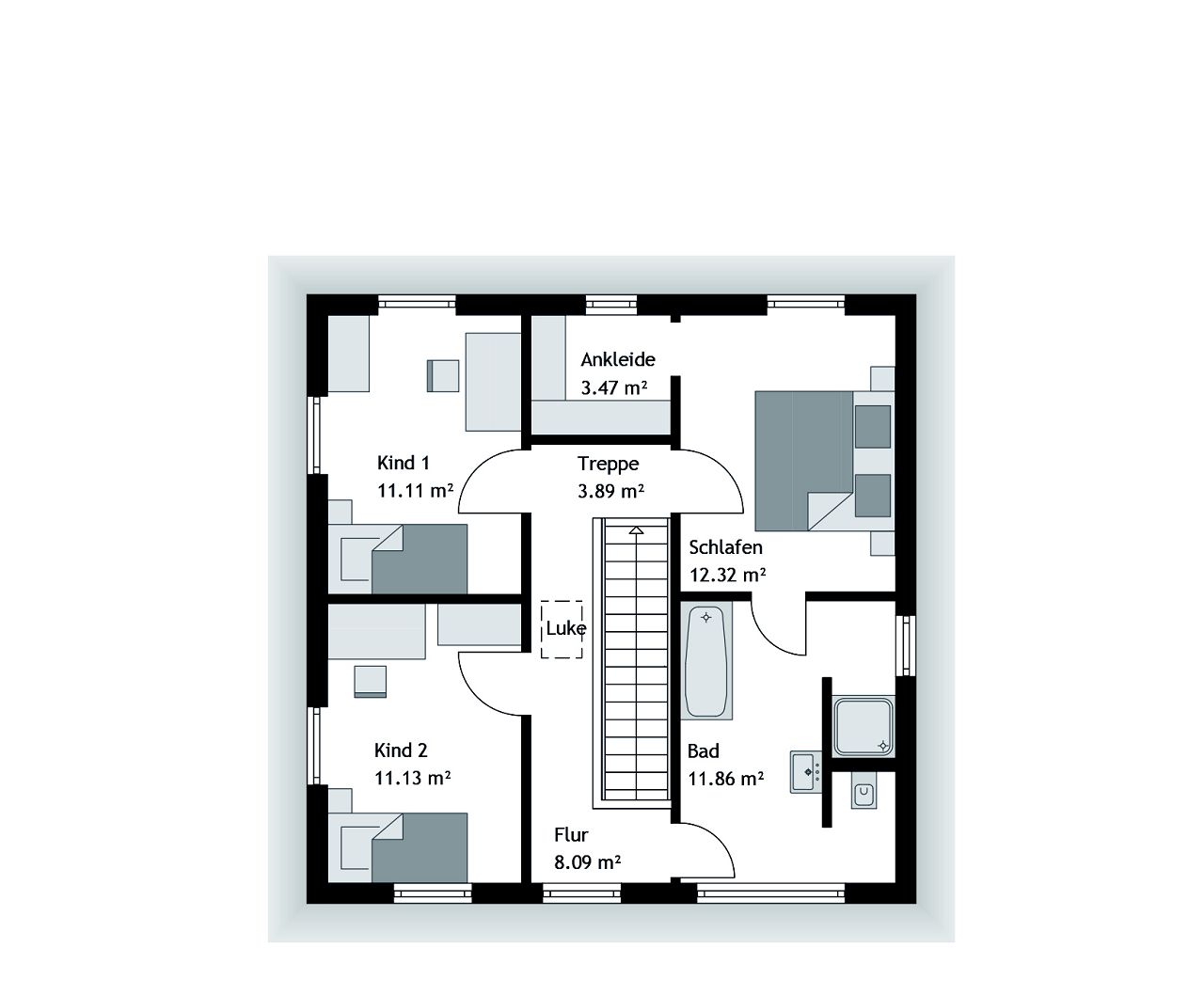 Aktionshaus City Größe L - Grundriss OG