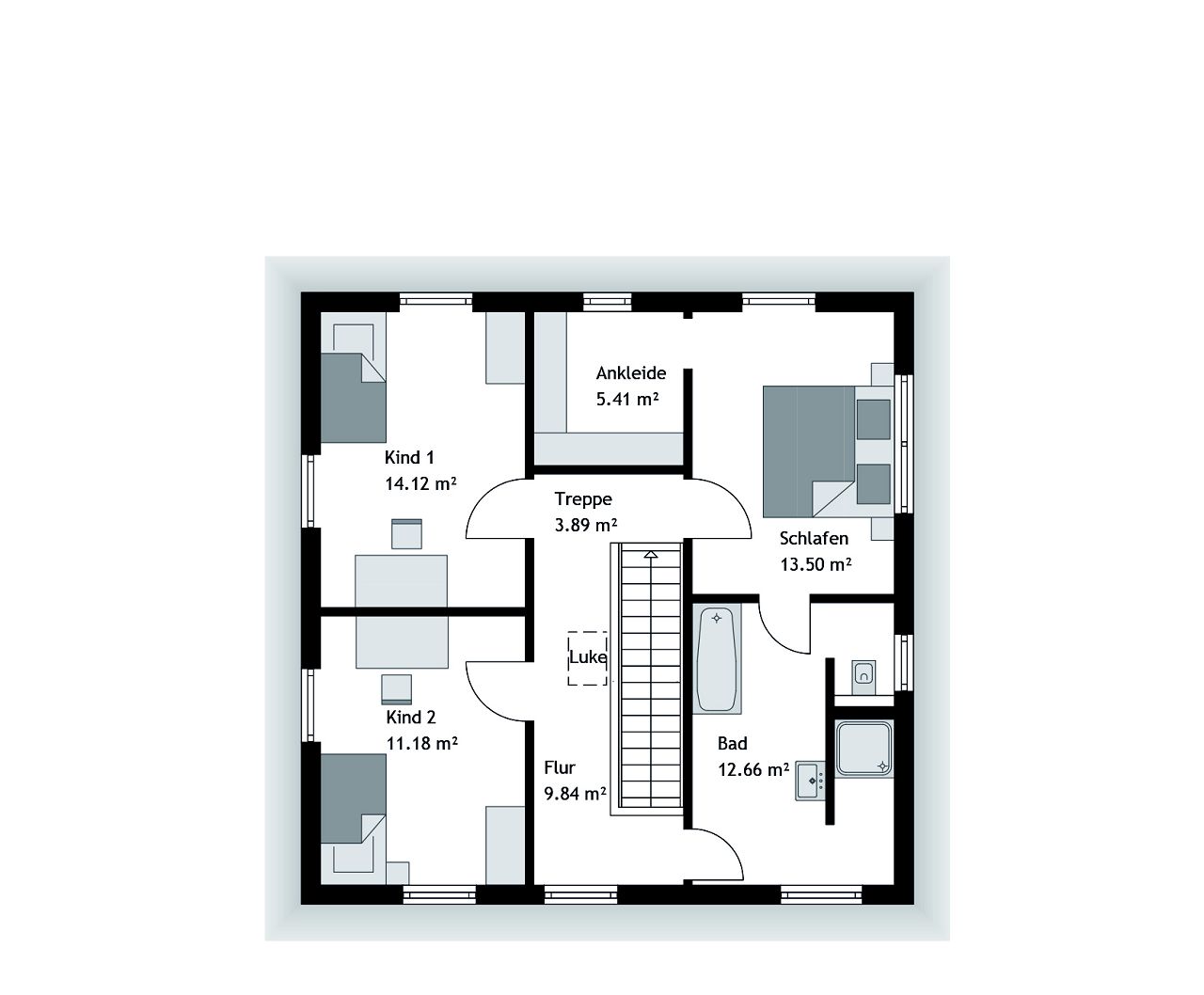 Aktionshaus Stadtvilla CITY XL, Grundriss OG