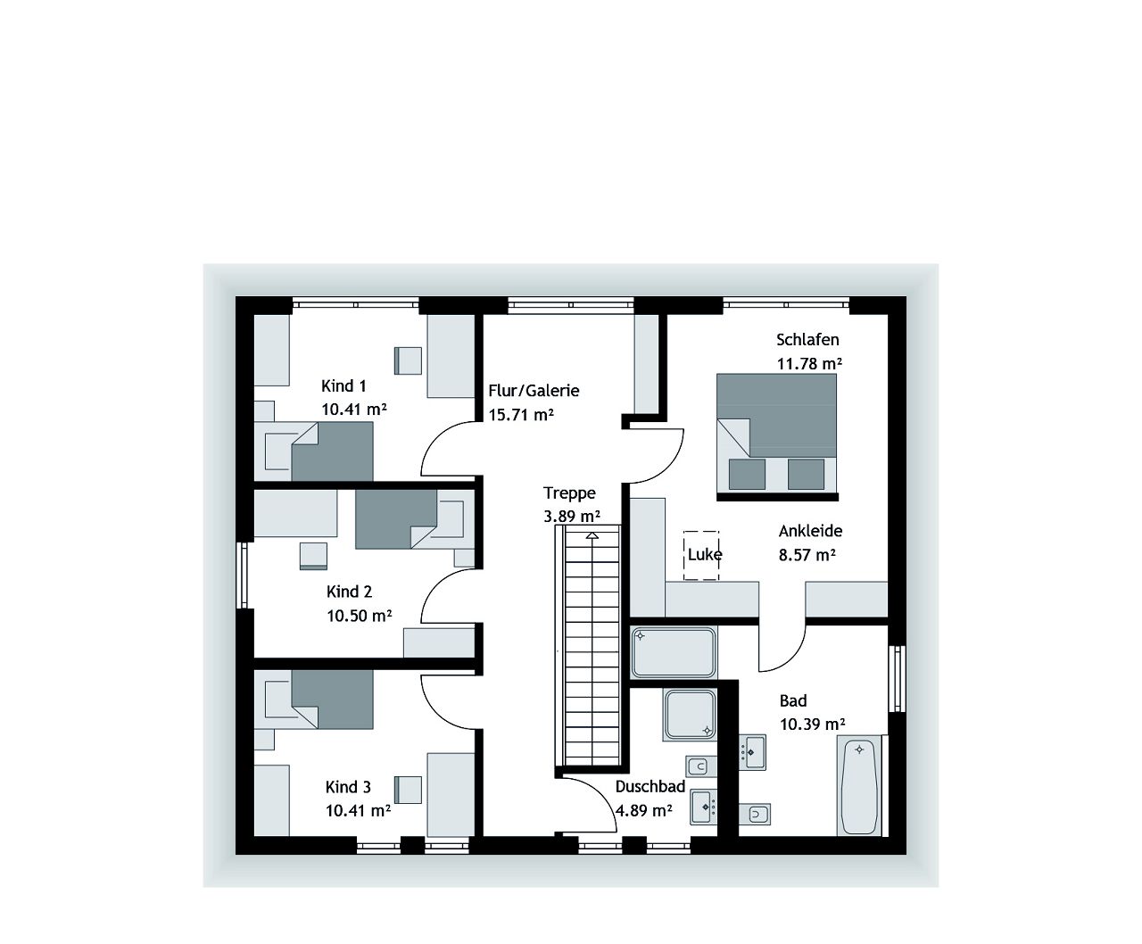 Aktionshaus Stadtvilla CITY XXL, Grundriss OG