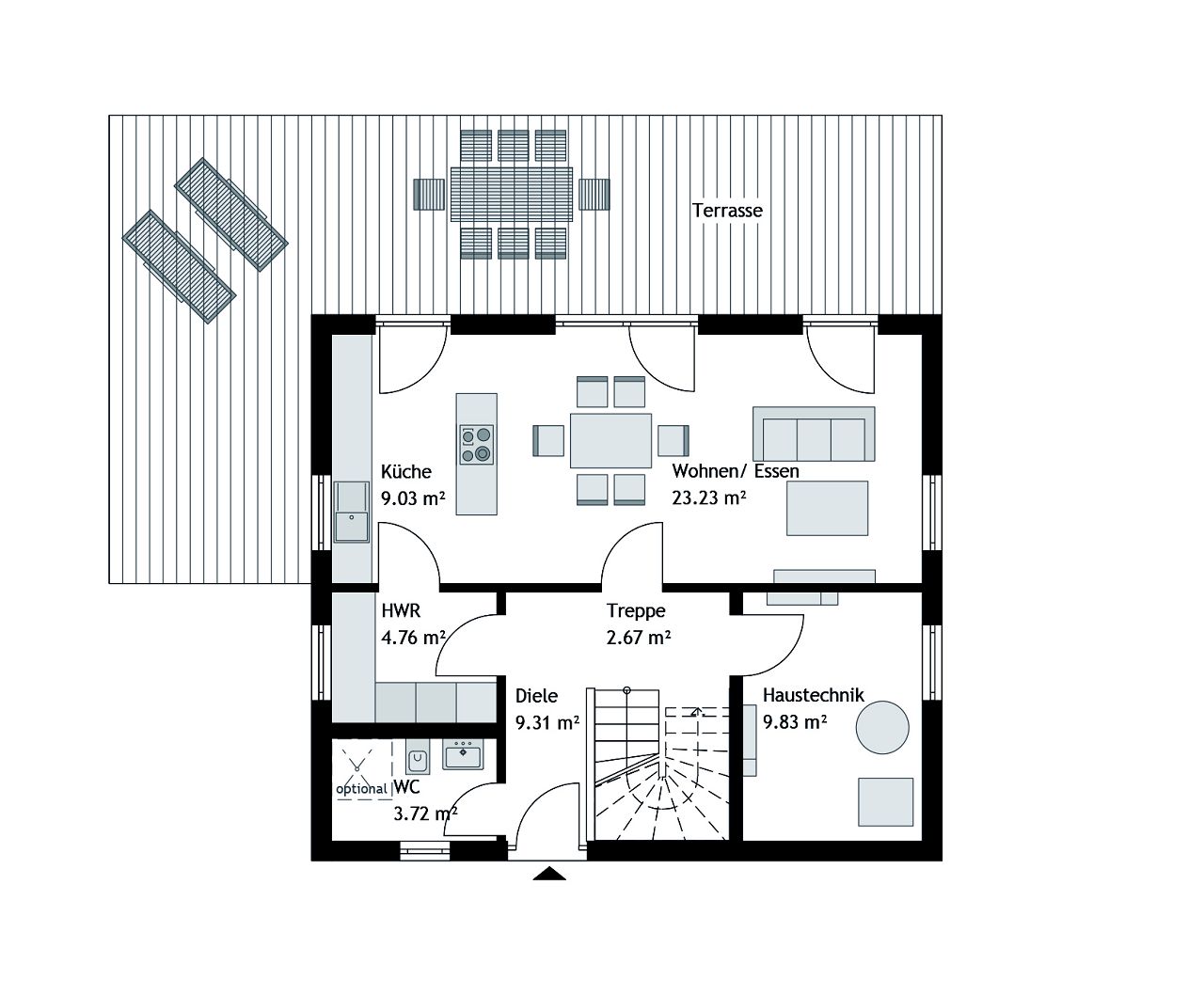 Aktionshaus Family L - Grundriss Erdgeschoss