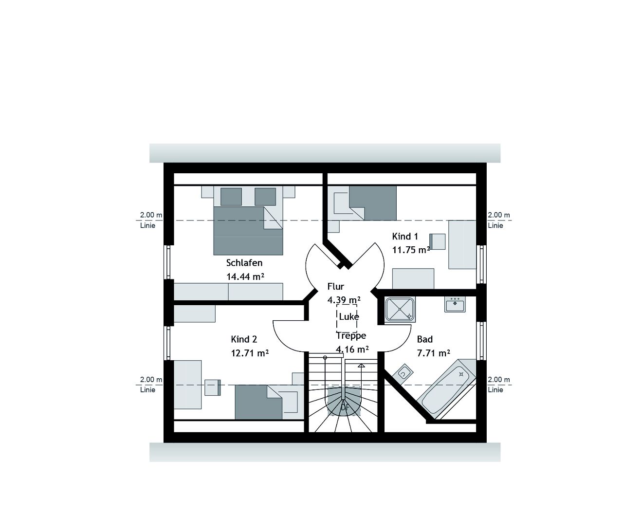 Aktionshaus Family L - Grundriss Dachgeschoss