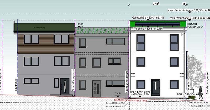 Anbau an ein Reihenhaus