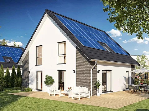 Aktionshaus Family XXL - Gartenseite (Klinker)