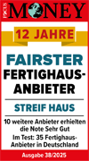 Siegel Focus Money - Fairster Fertighaus-Anbieter